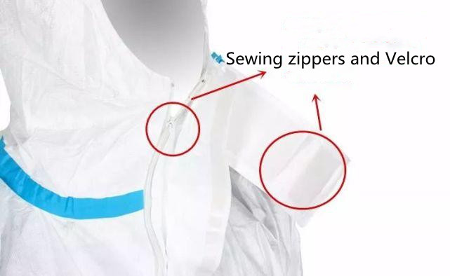 white disposable microporous coveralls with hood medium