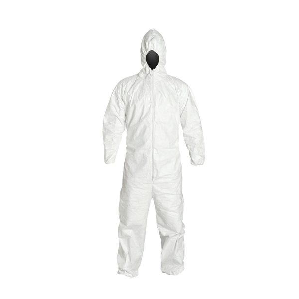 white disposable microporous coveralls