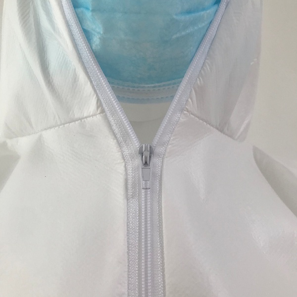 white disposable breathable Protective microporous coveralls Type 5/6
