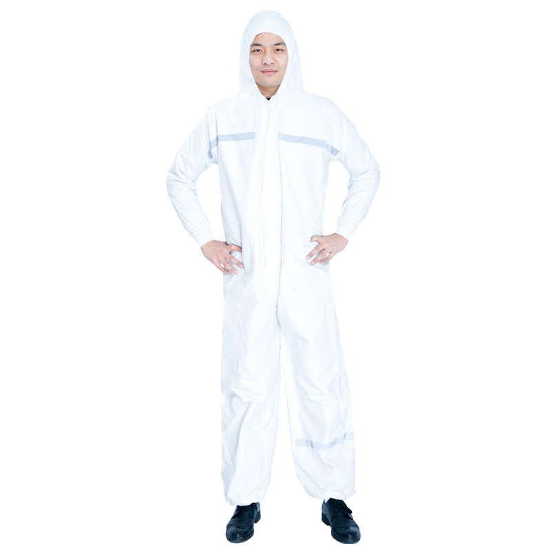 white disposable microporous coverallsxl