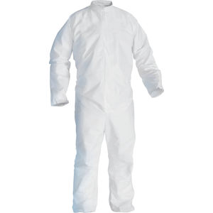 Polypropylene Microporous Breathable Coverall, Elastic Wrists & Ankles, Attached